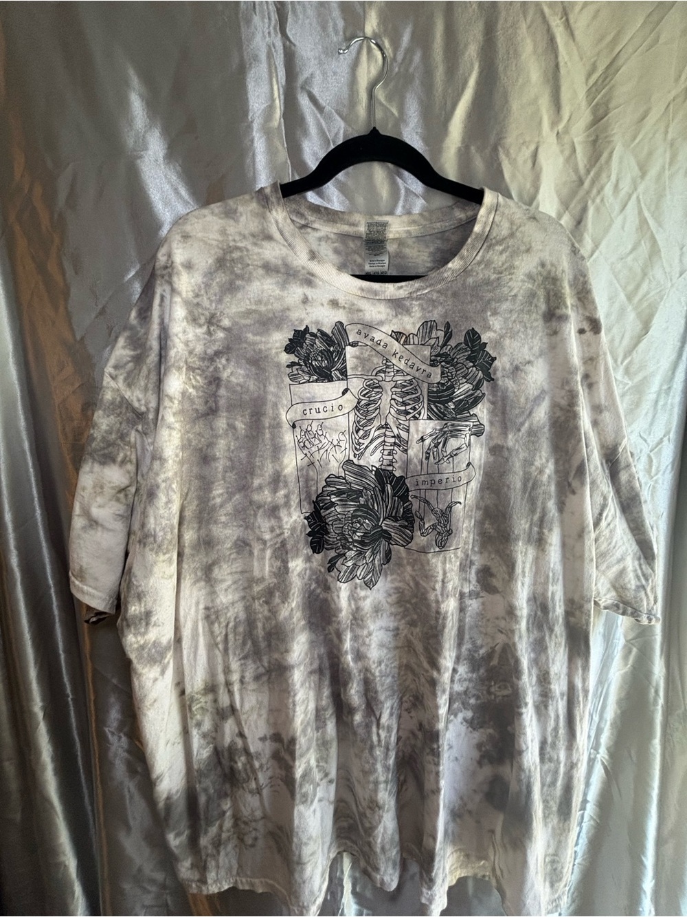 Harry Potter Floral Skeleton Graphic T-shirt Size 4XL